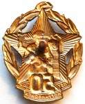 50 лет погранвойск СССР, юбилейный нагрудный знак, оборотная сторона