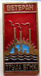 Ветеран труда БГМК, знак Ветеран труда БГМК, знак
