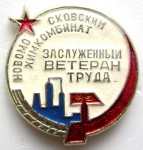 Заслуженный ветеран труда Новомосковский химкомбинат, Значок